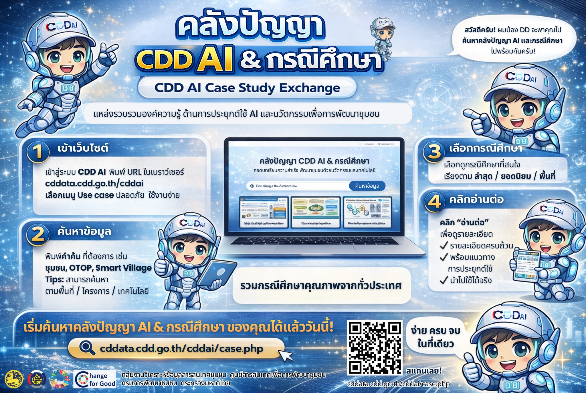 ขอเชิญเข้าใช้งาน คลังปัญญา CDD AI & กรณีศึกษา