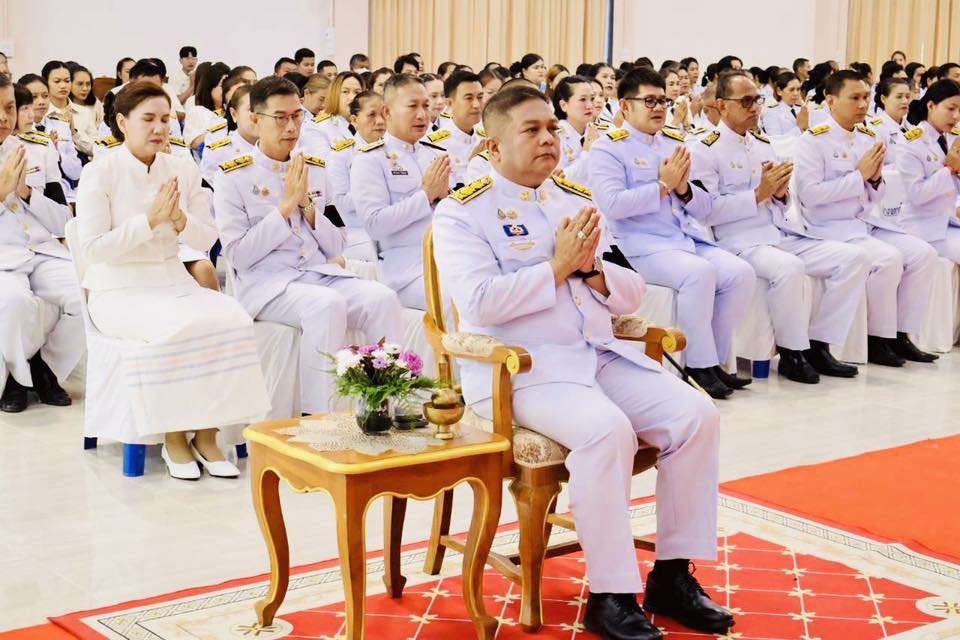 พช.ตากใบ ร่วมพิธีเจริญพระพุทธมนต์และทำบุญตักบาตรถวายพระราชกุศล เนื่องในโอกาสพระราชพิธีมหามงคลเฉลิมพระชนมพรรษา 4 รอบ สมเด็จพระนางเจ้าสุทิดา พัชรสุธาพิมลลักษณ พระบรมราชินี  